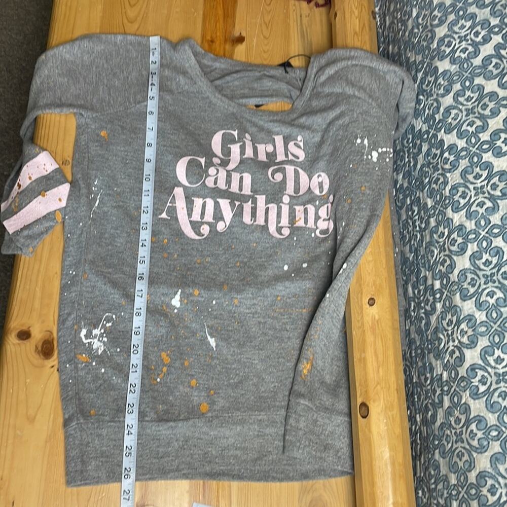 New! Chaser open slouch back dancer’s sweatshirt women’s M - Picture 11 of 12
